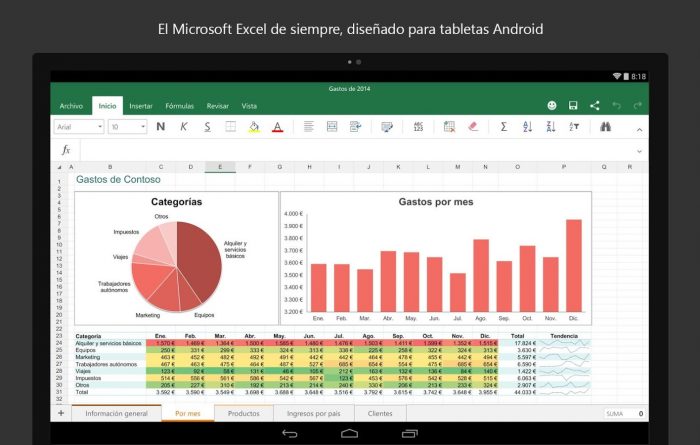 Cómo descargar Excel para Tablet Android