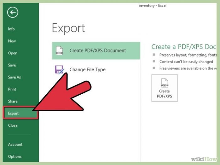 Convertir Excel a pdf.