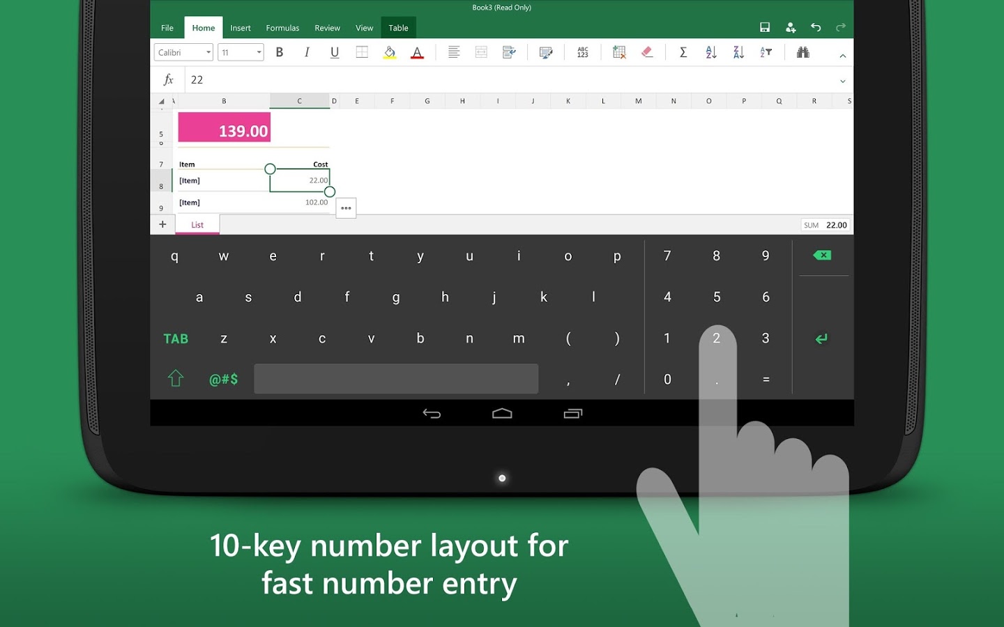 alternativas a Excel en Android