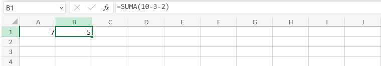 Como restar en Excel