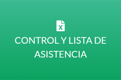 control y lista de asistencia en Excel